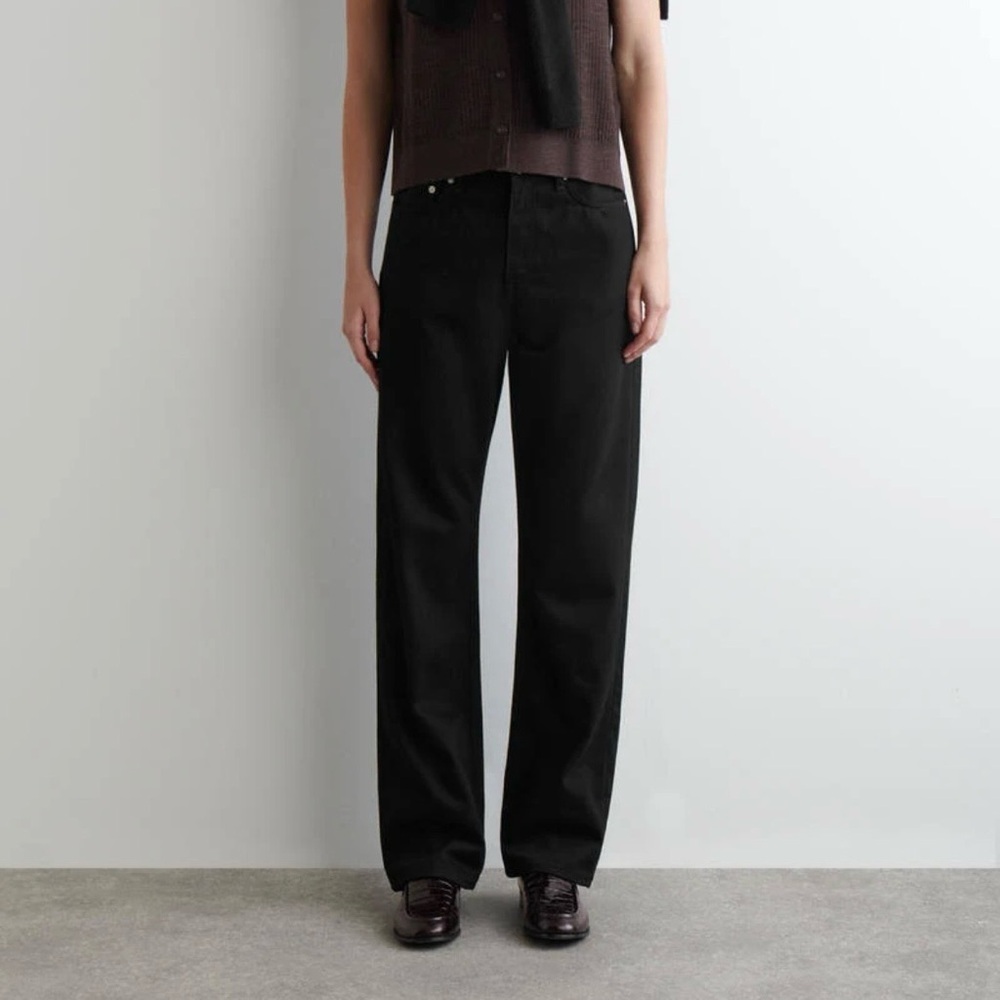 COS Jeans Y2K Flap Pocket Embellished Black Straight Jeans